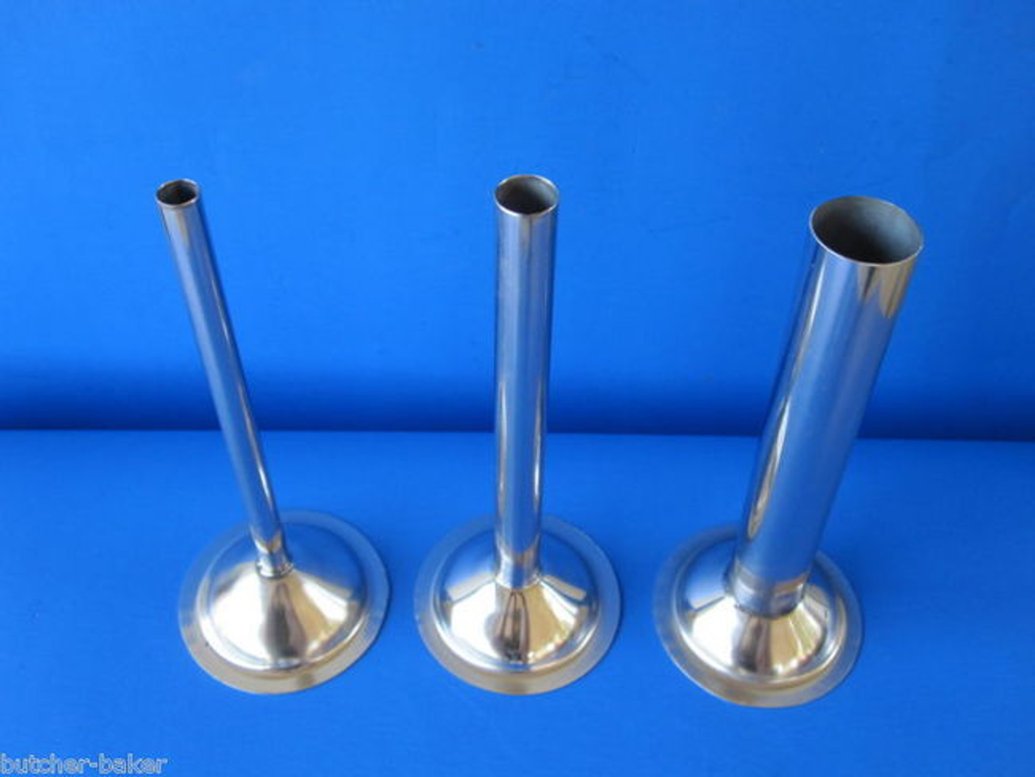 3-pack #8 Stainless Sausage Stuffer Stuffing tubes LEM .35 HP Big Bite