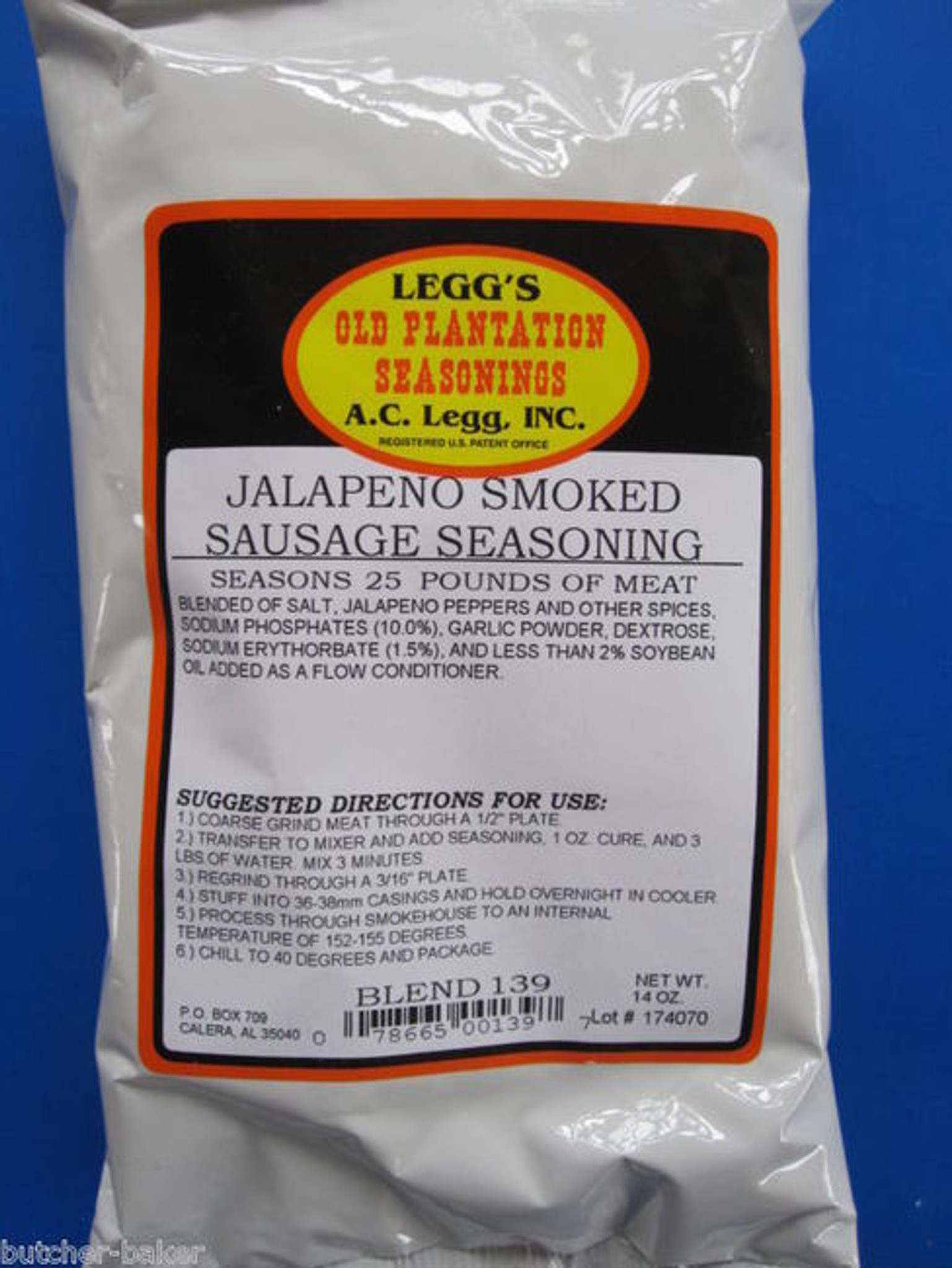 JALAPENO SMOKED LINKS Sausage Seasoning 100 lb w Cure for 
