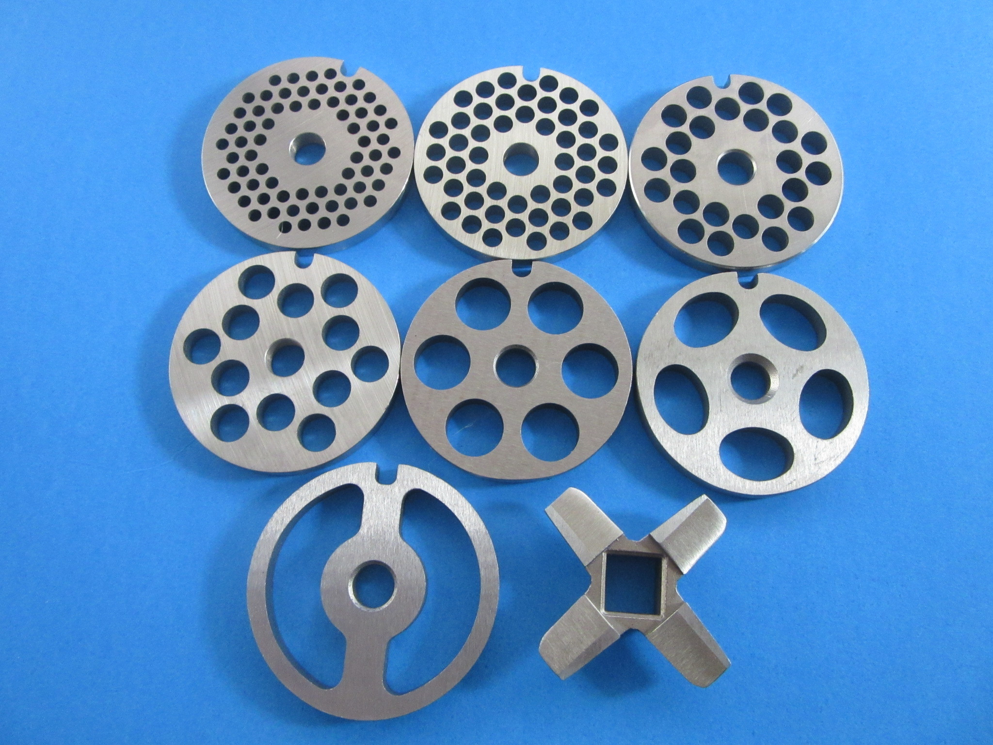 7 Meat Grinder plates & knife for VINTAGE KitchenAid Mixer Metal Meat