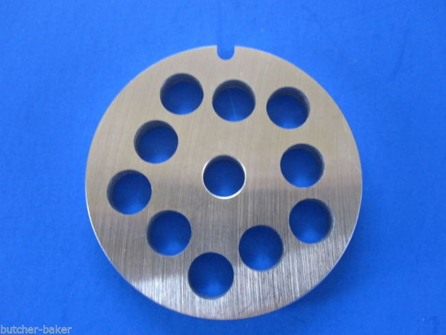 8 x 3/8" DISC PLATE & KNIFE SET Meat Grinder Grinding Stainless Steel Smokehouse Chef