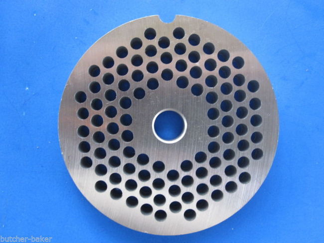 22 x 3/16" holes STAINLESS Meat Food Grinder Plate Disc Hobart TorRey