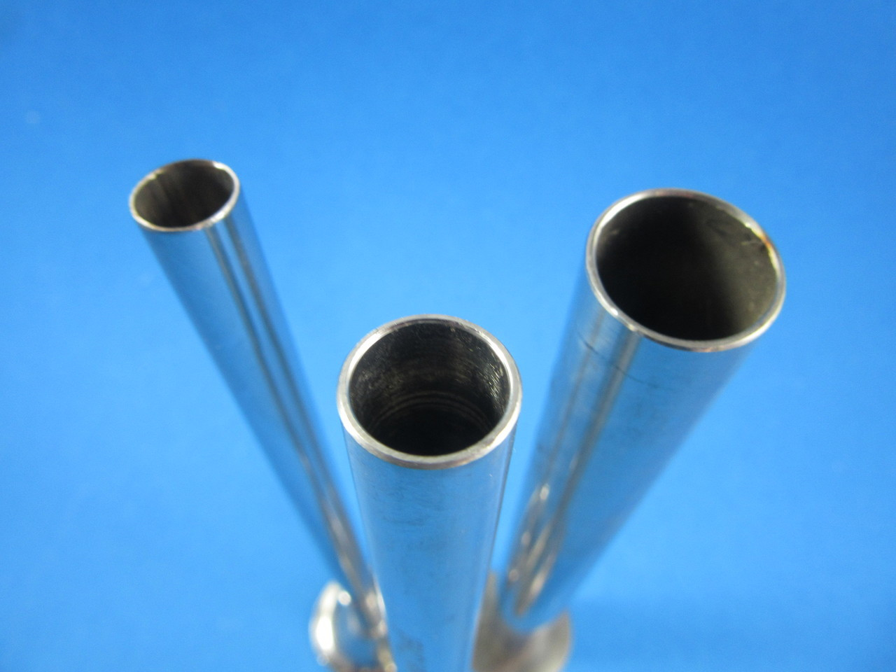 VARIETY SET of THREE Stainless Steel sausage stuffer tube funnel for