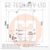 G2 TECH 800LT Hot Water Storage Tank Duplex Stainless Steel Commercial Grade - Side Elevation