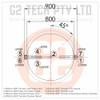G2 TECH 1000LT Hot Water Storage Tank Duplex Stainless Steel Commercial Grade - Plan