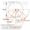 G2TECH 200Lt Tall Wet Back Hot Water Heater Stove Cylinder Electric Boost - Drawing Top