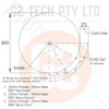 G2 TECH 315Lt Ceiling Model Constant Pressure Wet Back Hot Water Heater Electric Boost - Drawing Top