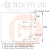 G2 TECH 315Lt Ceiling Model Constant Pressure Wet Back Hot Water Heater Electric Boost - Drawing Side