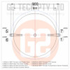 G2 TECH 400LT Hot Water Storage Tank Duplex Stainless Steel Commercial Grade - Plan