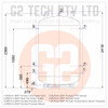 G2 TECH 3000LT Hot Water Storage Tank Duplex Stainless Steel Commercial Grade - Side Elevation