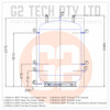 G2 TECH 4000LT Hot Water Storage Tank Duplex Stainless Steel Commercial Grade - Side Elevation