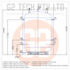 G2 TECH 5000LT Hot Water Storage Tank Duplex Stainless Steel Commercial Grade - Side Elevation