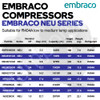 Embraco NJ9232GK Refrigeration Compressor (ROTALOCK) R404A – 2413W at –5°C – NEU Series - Table