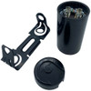 Motor Start Capacitor 108–130 µF 250VAC with End Cap, Mounting Bracket & Discharge Resistor