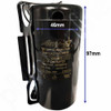 Motor Start Capacitor 216–260 µF 250VAC with End Cap, Mounting Bracket & Discharge Resistor - Face