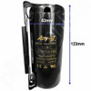 Motor Start Capacitor 130–156 µF 330VAC with End Cap, Mounting Bracket & Discharge Resistor - Face
