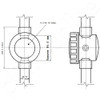 AquaVic Fresh Water Pool Ioniser Replacement C-40 V2 Flowcell 40mm No electrodes - Dimensions