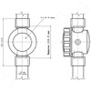 AquaVic Fresh Water Pool Ioniser Replacement C-50 V2 Flowcell 50mm No electrodes - Dimensions