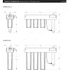 Puretec Hybrid R11 Triple Stage Whole House Filtration Ultraviolet Protection Reversible Mounting Bracket | 120 Lpm 1” - Dimensions