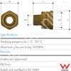 Screwed DR Brass Adaptor Reducing 32FI x 15MI BSP Watermarked PN. AW479 - Drawing