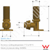 Flared Compression Elbow Lugged Brass 15 MI x 20C Watermarked PN. AW313 - Drawing