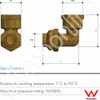 Flared Compression Elbow DR Brass 20 FI x  20 C Watermarked PN. AW227 - Drawing