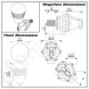 Jobe Megaflow Trough Valve Underwater Mounting 25mm 360L/min at 475 kPa - Dimensions