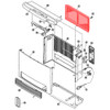Rinnai Avenger 25 Gas Convector Heater Rear Filter Model RCE 671 TR PN. 90192832 - Drawing