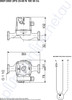 Grundfos UPS 25-60N (180) Circulator Pump with 25mm Ball Valve Brass Union - Dimensions
