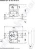 Grundfos UPS 32-100 (180) Circulator Pump with 32mm Ball Valve Brass Union - Dimensions