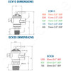 AVG Expansion Control Valve 15mm 600KPA - Dimensions