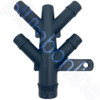 Breezair EXS 180 Evaporative Cooler 4 Way Distributor Fitting 13mm Outlet x 19mm Inlet PN. 511412 - Back