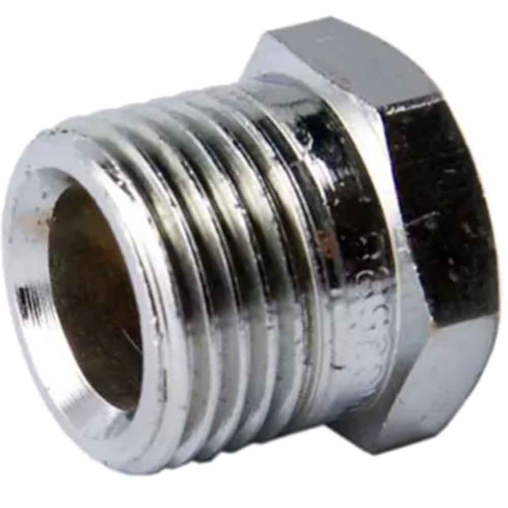 Screwed DR Brass Chrome Plated Hexagon Plug 15mm BSP Watermarked PN. AW712