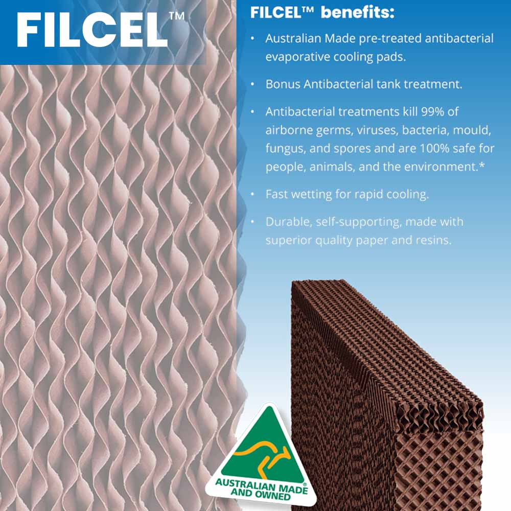 Breezair Evaporative Cooler FILCEL Pads Model EXH210 PN. 114583