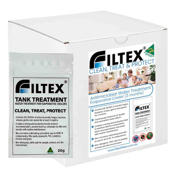 Filtex HVAC 150  Sachets x 20g Antimicrobial Water Treatment for Evaporative Cooler Tanks | TRADIE PACK