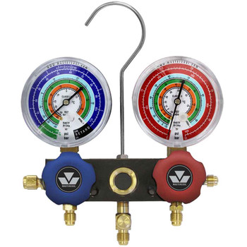 Mastercool 2 Way Aluminum Manifold Gauges 80mm R410A R32 5/16 FL HVAC Refrigerants MC93103-EBA1 Mastercool 2 Way Aluminum Manifold Gauges 80mm R410A R32 5/16 FL HVAC Refrigerants MC93103-EBA1