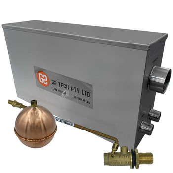 12L Stainless Steel Header Feed and Expansion Tank FT12 Kit Float Valve and Copper Float 65°C | G2 Tech