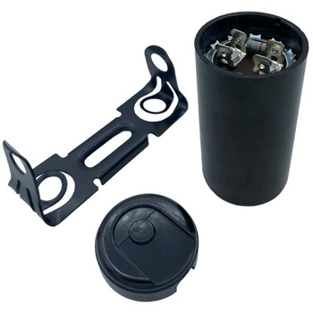 Motor Start Capacitor 88–108 µF 250VAC with End Cap, Mounting Bracket & Discharge Resistor