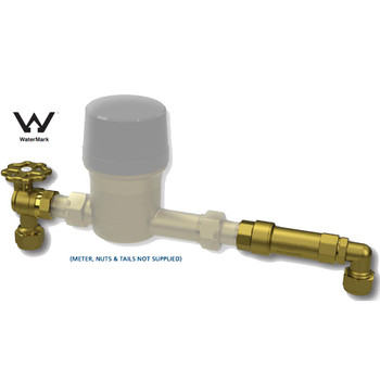 AVG Meter Connection Kit (dual check valve, R/A ball valve and elbow) - Supplied
