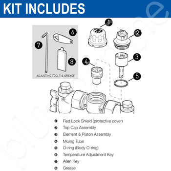 Aquablend 5-Year Upgrade Service Kit ATMS 242 for Enware Thermostatic Blending Valve - Kit Aquablend 5-Year Upgrade Service Kit ATMS 242 for Enware Thermostatic Blending Valve - Kit