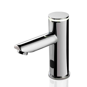 Sensor Tap by Autoflo Basin Pillar GLOW Illuminated Light Chrome 9V Mains Power