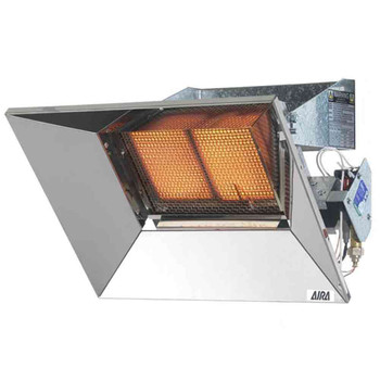 Gas Heater Wall Mount Electronic Ignition AIRA Super Ray Infra Red 2 Tile | 4.44 kW | NG