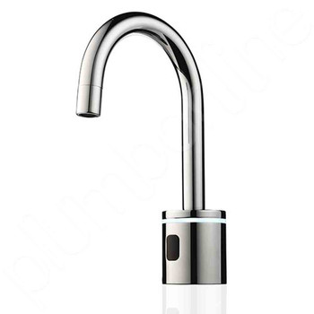 Sensor Tap by Autoflo Chrome Gooseneck Glow Deck Mount 12V Mains Power - Front