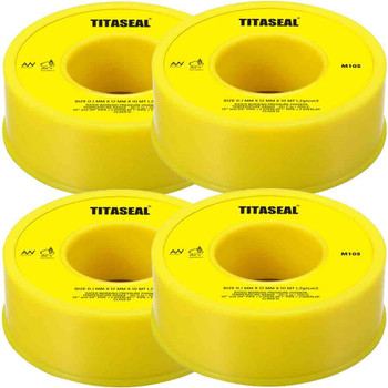 Yellow Thread Seal Tape Teflon PTFE Gas Roll 12mm x 10M 4 Pack