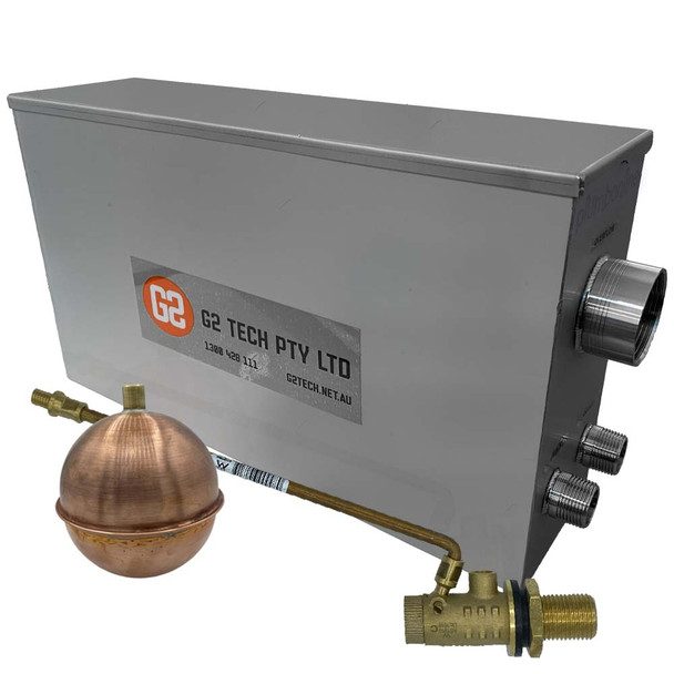 12L Stainless Steel Header Feed and Expansion Tank FT12 Kit Float Valve and Copper Float 95°C | G2 Tech