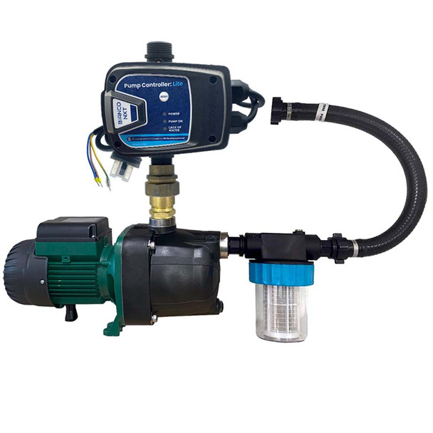 DAB Jetcom 82M Pump with Bianco NXT BIA Lite Controller & POL WF1A 1" Pre Filter Kit with 500mm Flex Hose