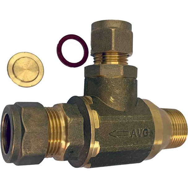 AVG Solar Thermosyphon Arrestor Valve with 15mm copper cold water inlet connection