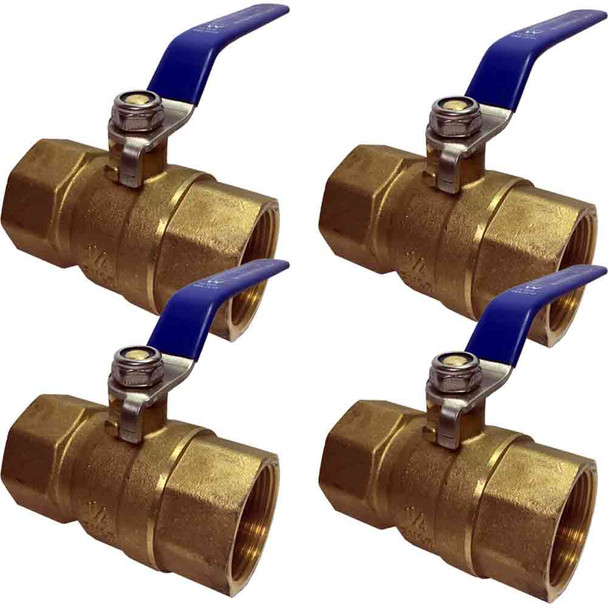 Ball Valve DR Brass | 32mm | FxF | Full Bore | Watermarked | Tradie Pack | 4 Qty