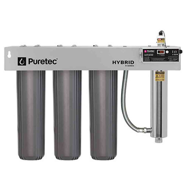 Puretec Hybrid R11 Triple Stage Whole House Filtration Ultraviolet Protection Reversible Mounting Bracket | 120 Lpm 1”