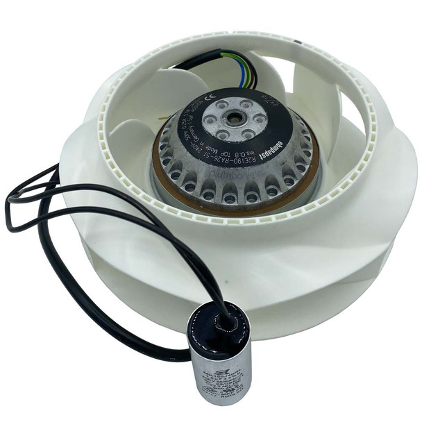 Brivis MPS HE20I Flue Fan 190mm With Capacitor for Gas Ducted Heaters | PN. B080131
