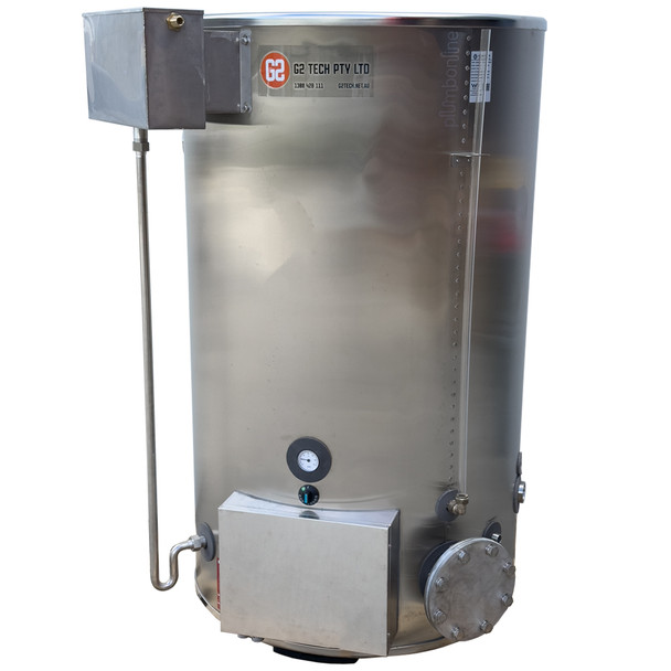 G2 TECH DHRF 650Lt Dairy Hot Water Heater Duplex Stainless Steel Rapid Flow Electric 3 x 3kW Elements 1 x 3.6kW Booster